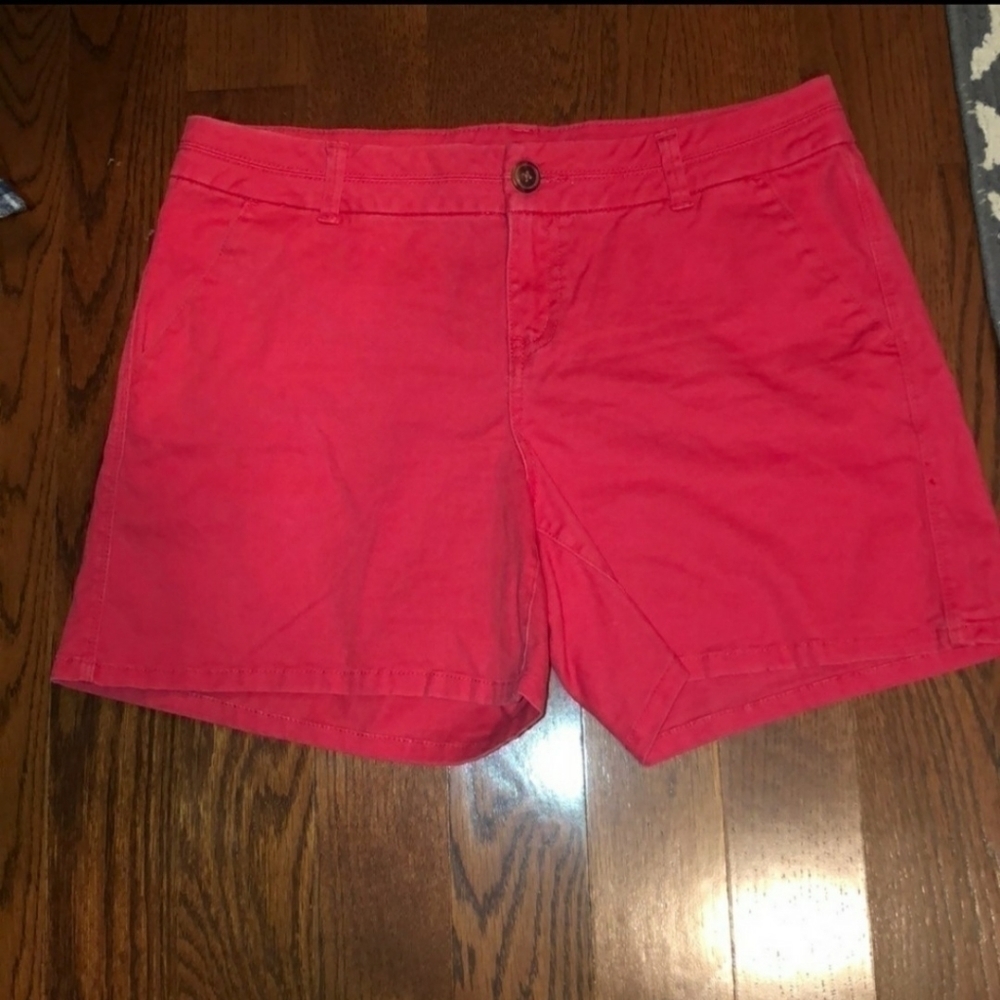 Maurices Pink Chino Shorts Women's Size 1/2 Spring Summer Beach Vacation EUC